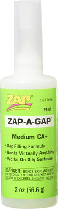Pacer Technology (Zap) Pacer Technology (Zap) Zap-A-Gap Adhesives, 2 oz PT-01